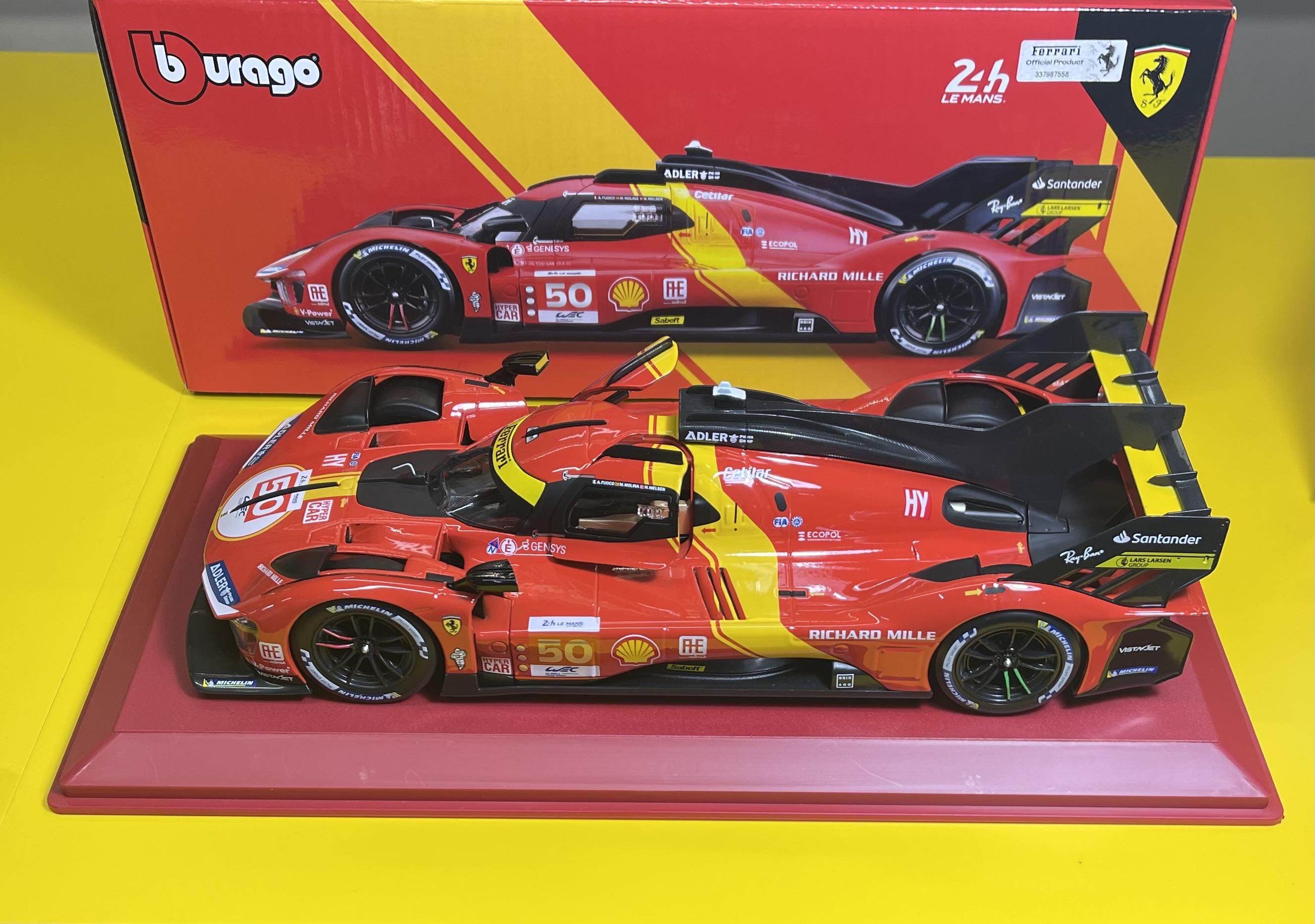 BURAGO - FERRARI - 499P 3.0L TURBO V6 TEAM FERRARI AF CORSE N 50 5th 24h LE MANS (POLE POSITION) 2023